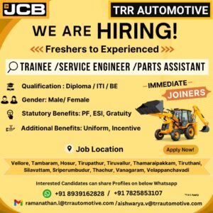 TRR Automotive, a prominent JCB dealer in Tamil Nadu